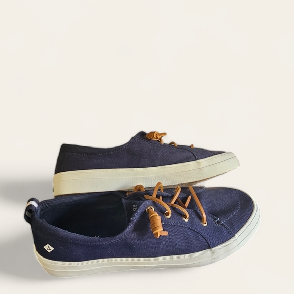 Sperry Crest Vibe Navy Blue Canvas Shoes | Women's Size 11 - Picture 3 of 12